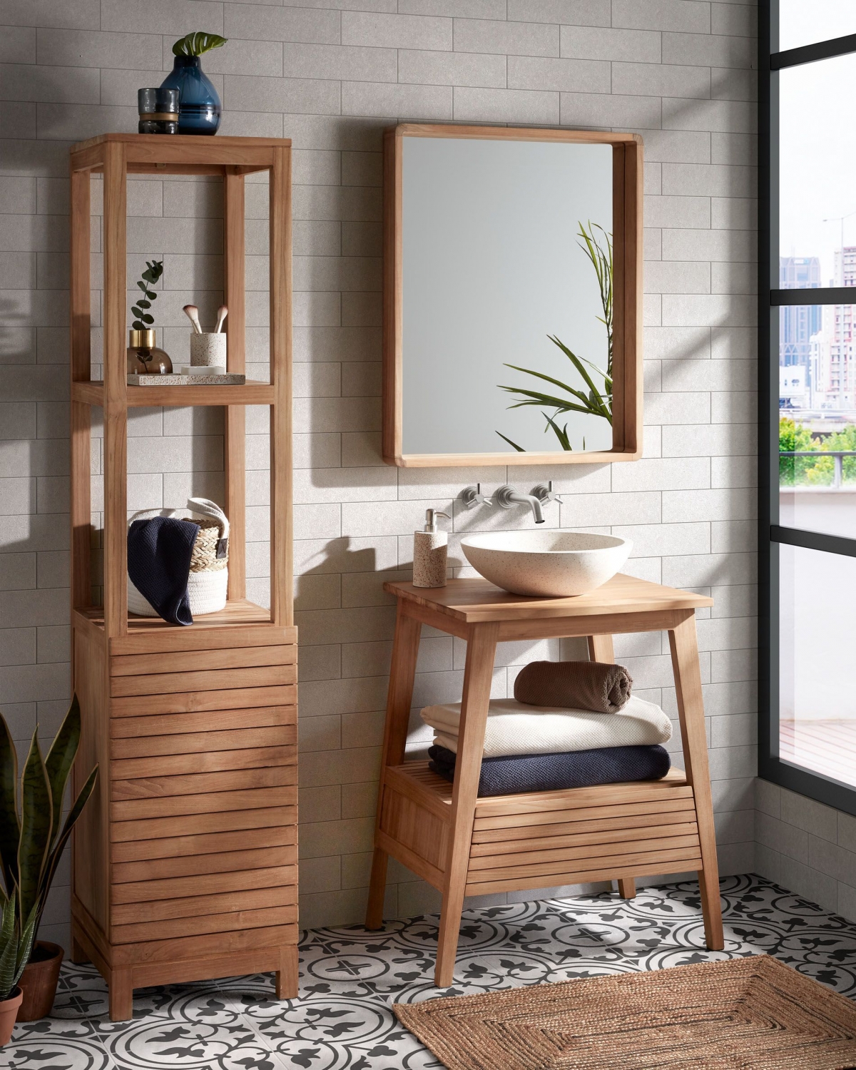 Интерьер зоны умывальника в ванной комнате: презентабельность, практичность, простота.