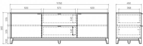 Тумба под телевизор Case 166X45X56 CM 7