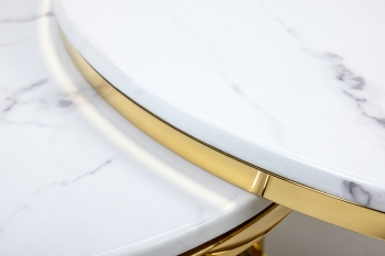Комплект столиков Goldy Marble 80X80X43 / 70X70X39 CM