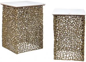 Комплект из двух столиков Eman 38X38X49 / 33X33X44 CM