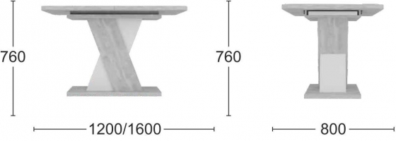 Стол раскладной Bruno 120-160X80X76 CM 7
