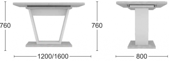 Стол обеденный Verona 120-160X80X76 CM 6