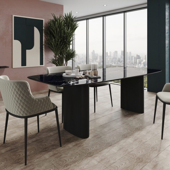 Стол обеденный Nolan 230, керамика глянцевая / две опоры овал 5