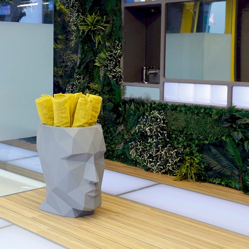 Кашпо в форме головы Adan 70X96X100 CM чёрное 4