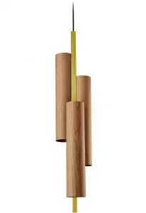Подвесной светильник Black Note Triplet 17X16X90 CM Natural Cherry