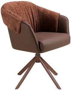Поворотный стул из экокожи Sigrid 68X66X84 CM
