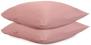 Набор наволочек из сатина Essential 70X70 / 70X70 CM тёмно-розового цвета