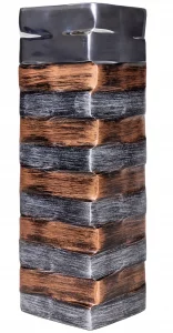 Ваза металлическая STRIPES 12X12X41 CM