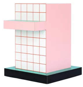 Вспомогательный столик Supersidetable Red Grid 48X42X55 CM