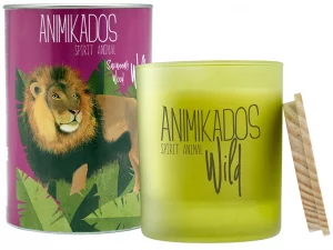 Свеча ароматическая lion древесный wild 40 часов горения