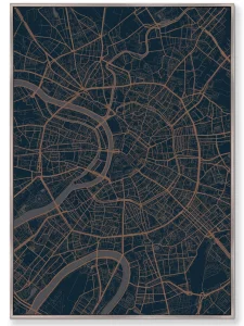 Постер на холсте Underground geometry of Moscow 75X105 CM