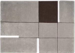 Шерстяной ковёр в урбанистическом стиле A180 Grey 170X240 CM
