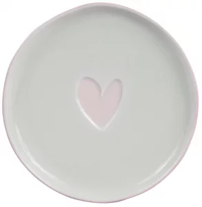Десертная тарелка White Нeart Rose Ø16 CM