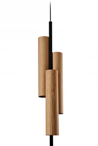 Подвесной светильник Black Note Triplet 17X16X90 CM Natural Cherry
