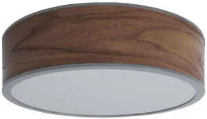 Потолочный светильник из ореха Jupiter 45X45X11 CM серый кант