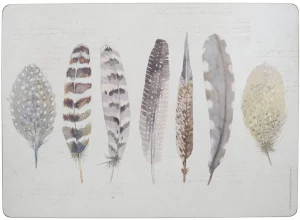 Набор из четырёх подстановочных ковриков Feathers 40X29 CM