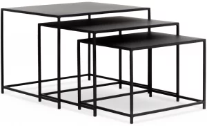 Комплект из трёх столиков Kondo 53X45X40 / 48X40X35 / 42X35X30 CM