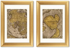 Диптих Noua et integra uniuersi orbis descriptio 51X71 / 51X71 CM