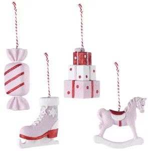 Набор из четырёх ёлочных украшений Pink Fairytale