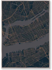 Постер на холсте Underground geometry of New York 75X105 CM