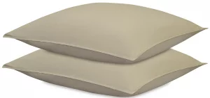 Набор наволочек из перкаля Essential 70X70 / 70X70 CM бежево-серого цвета