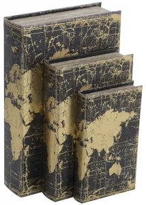 Комплект из трёх шкатулок World 22X7X33 / 18X5X25 / 13X3X22 CM