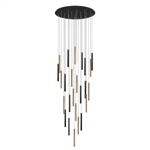 Подвесной светильник Varas 25L черный/золотой 90X90X300 CM