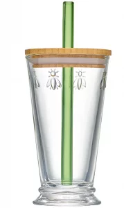 Стакан с крышкой и трубочкой Abeille 460 ml
