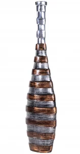 Ваза металлическая STRIPES 16X6X66 CM