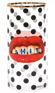 Стеклянная ваза Shit Pois 15X15X30 CM