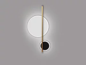 Настенное бра Duo 2L белый/черный 25X52 CM