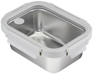 Ланч-бокс стальной со стеклянной крышкой 800 ml