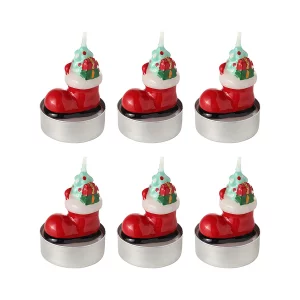 Набор декоративных свечей festive stocking из коллекции new year essential, 6 шт.