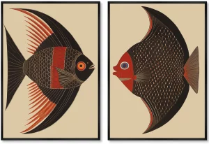 Набор из двух постеров на холсте Angel Fish 75X105 / 75X105 CM