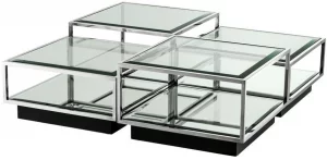 Набор из четырёх столиков Tortona 65X65X32 / 65X65X32 / 65X65X40 / 65X65X40 CM
