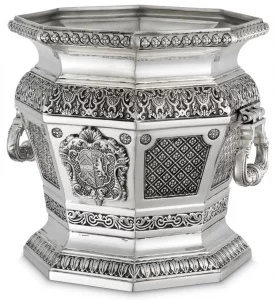 Античный посеребренный винный кулер Walpole 32X30X30 CM