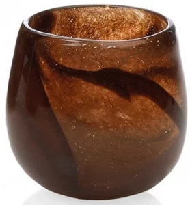 Подсвечник Leaf Brown Glass 9X9X8 CM