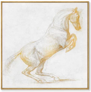 Репродукция картины на холсте A Prancing Horse 105X105 CM