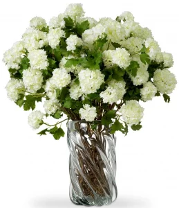 Букет из 36 искусственных веток гортензий Snowball Real Touch 80 CM