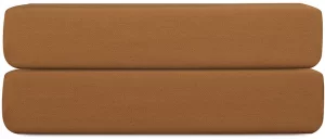 Простыня на резинке из сатина Meditation Caramel 180X200X30 CM