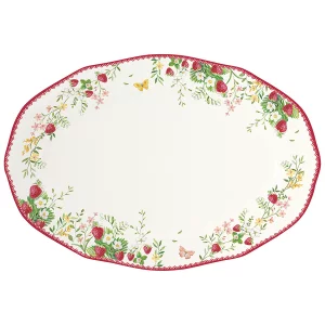 Блюдо овальное jardin des fraises, 36х25 см