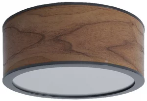 Потолочный светильник из ореха Jupiter 30X30X11 CM чёрный кант