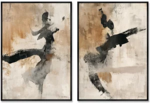 Композиция из двух репродукций картин на холсте Dance 75X105 / 75X105 CM
