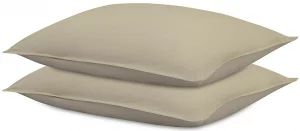 Набор наволочек из перкаля Essential 50X70 / 50X70 CM бежево-серого цвета