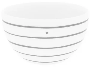 Пиала White stripes Нeart Grey Ø12 CM