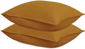 Набор наволочек изо льна и хлопка  Essential 50X70 / 50X70 CM цвета карри