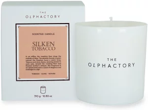 Свеча ароматическая The Olphactory White insignia Silken tobacco 60 часов горения