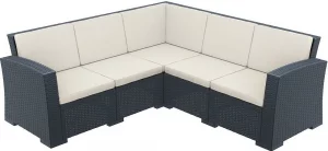 Диван пластиковый угловой Monaco Lounge Corner 207X207X79 CM