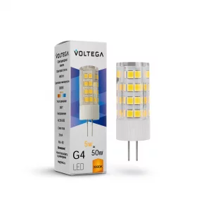 Светодиодная лампа Voltega Simple Капсула G4 5Вт 3000K