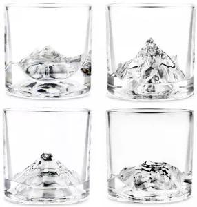 Набор из четырёх стаканов для виски Peaks 270 ml